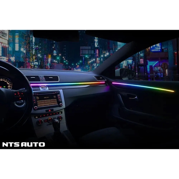 Контурная подсветка салона NTS AUTO Ambient light с приветствием 18 в 1 RGB черная нить (приложение)