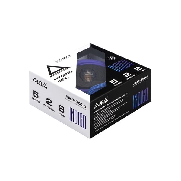 Комплект проводов Aura AMP-3508 (8Ga) HYBRID-OFC и CCA