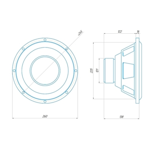 Сабвуфер ORIS JB-10R (S 4ом)