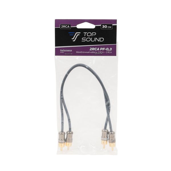 Межблочный кабель Top Sound 2RCA PF-0,3 (0,3 м.)