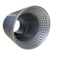 Насадка на глушитель AKRAPOVIC (скошенная, с перфорацией) 63-89мм (серебристая)