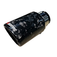 Насадка на глушитель AKRAPOVIC (закрытого типа) 51-89мм (кованый карбон, черная)